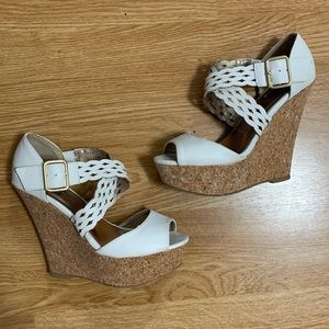 Charlotte Russe White wedges